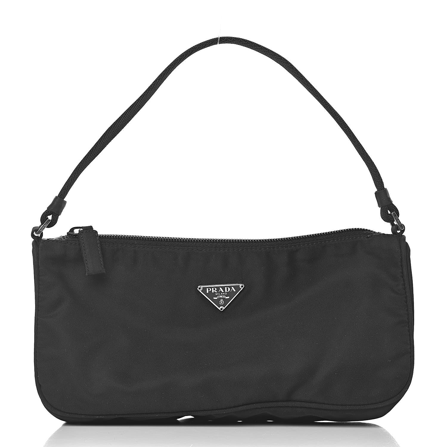 Prada Tessuto Nylon Pochette Bag Black 3 of 10