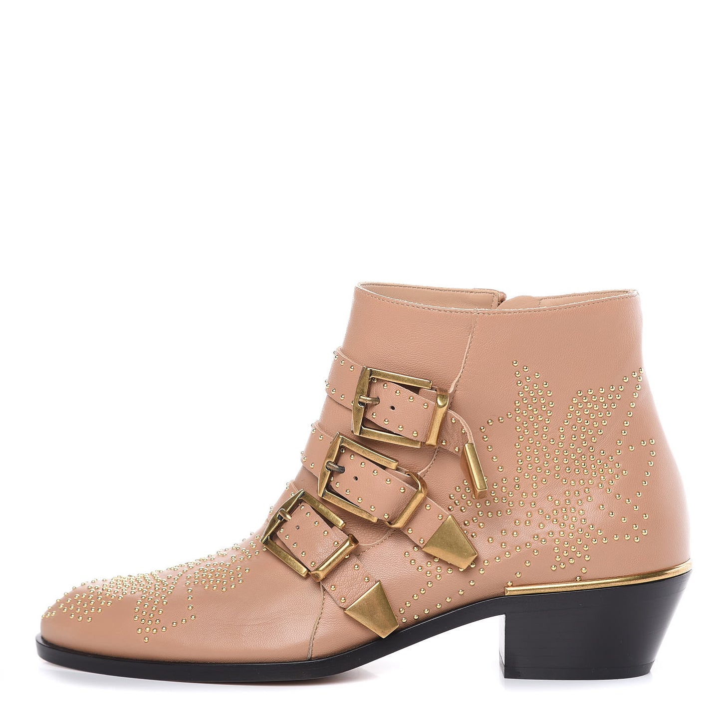 Nappa Sheepskin Studded Susanna Ankle Boots 37.5 Reef Shell