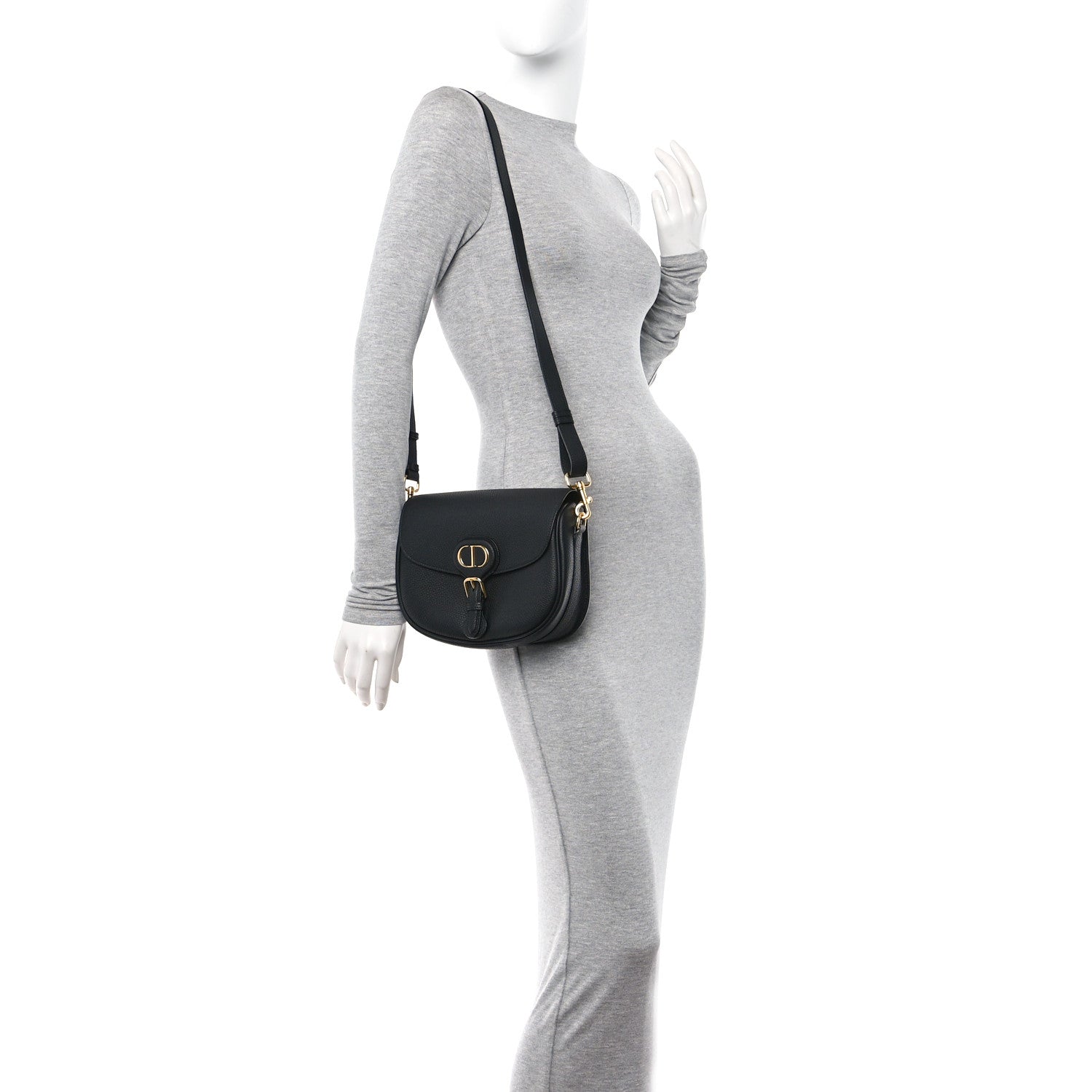 Christian Dior Grained Calfskin Medium Bobby Flap Black 2 of 10
