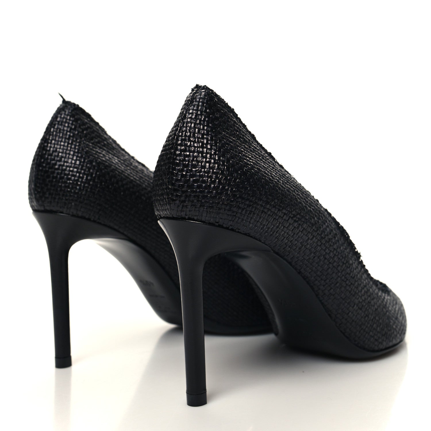 Saint Laurent Raffia Anja 105 Pumps 40.5 Black 4 of 10