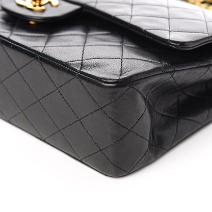 Chanel Lambskin Quilted Medium Double Flap Black 12 of 13