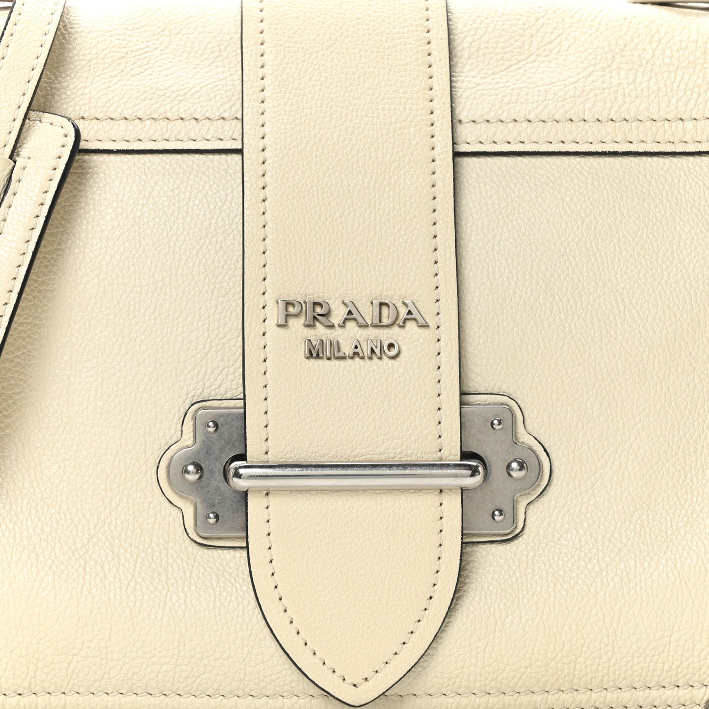 Glace Calfskin Large Soft Cahier Bag White