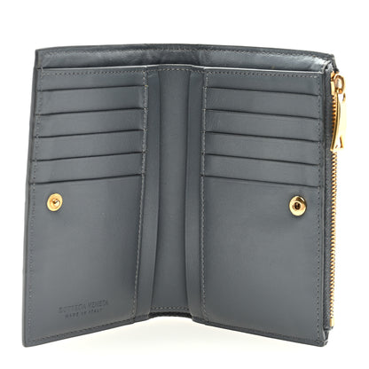 Bottega Veneta Nappa Maxi Intrecciato Medium Cassette Bifold Zip Wallet Thunder 5 of 6