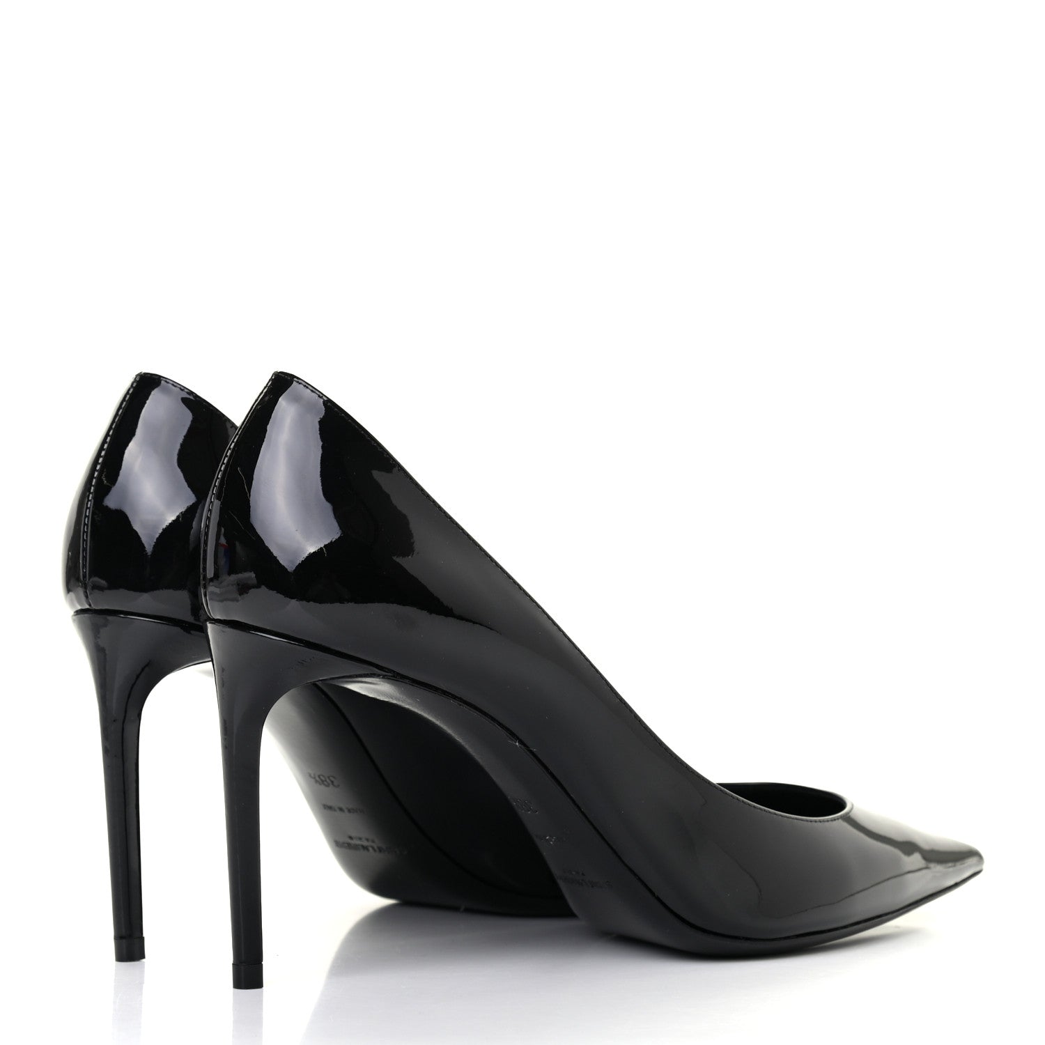 Saint Laurent Patent Calfskin Zoe 85 Pumps 38.5 Black 4 of 8