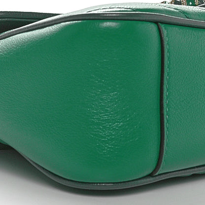 Gucci Azalea Calfskin Enamel Matelasse Diagonal Small Torchon GG Marmont Shoulder Bag New Shamarock Emerald 9 of 10