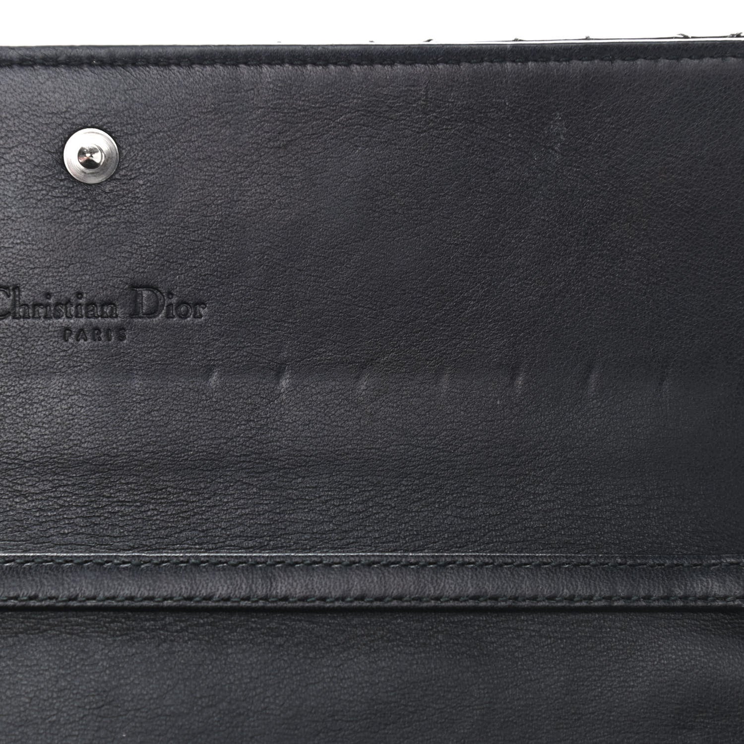 Christian Dior Patent Cannage Rendez-vous Chain Wallet Black 9 of 10