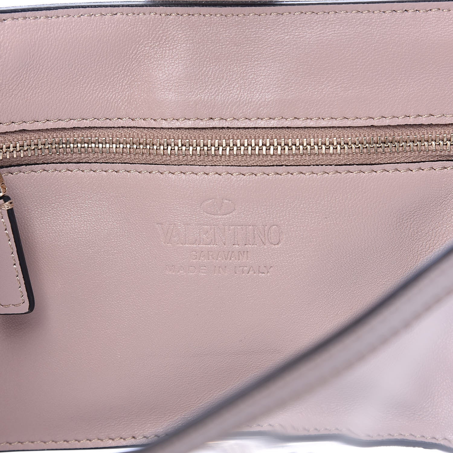 Valentino Garavani PVC Nappa Naked Medium Glam Lock Rockstud Flap Poudre 6 of 10