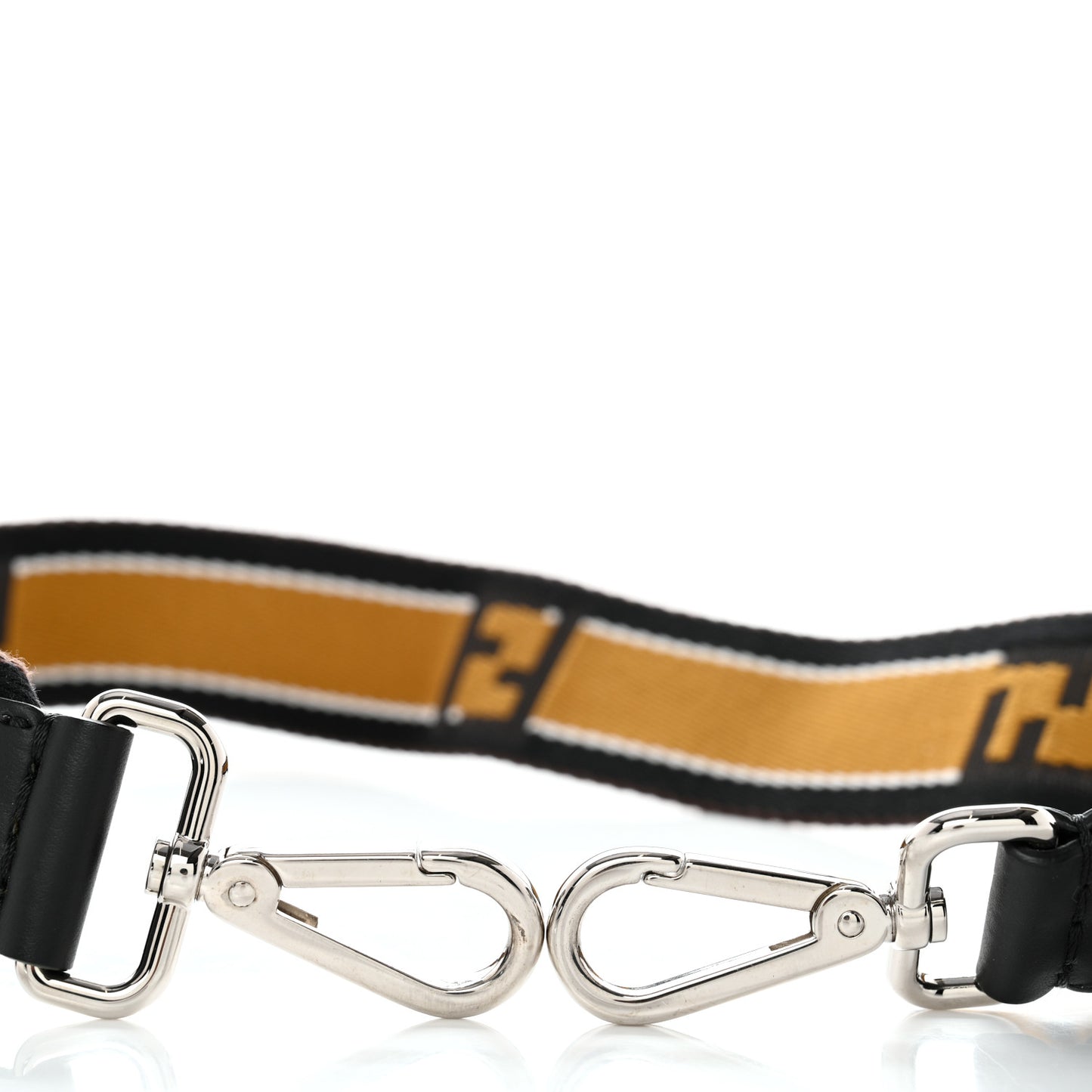 Ribbon Vitello Century FF Striped Strap You Black Tobacco