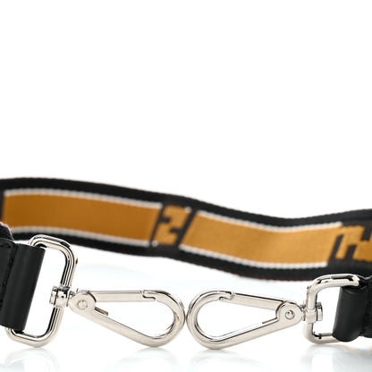 Fendi Ribbon Vitello Century FF Striped Strap You Black Tobacco 6 of 6