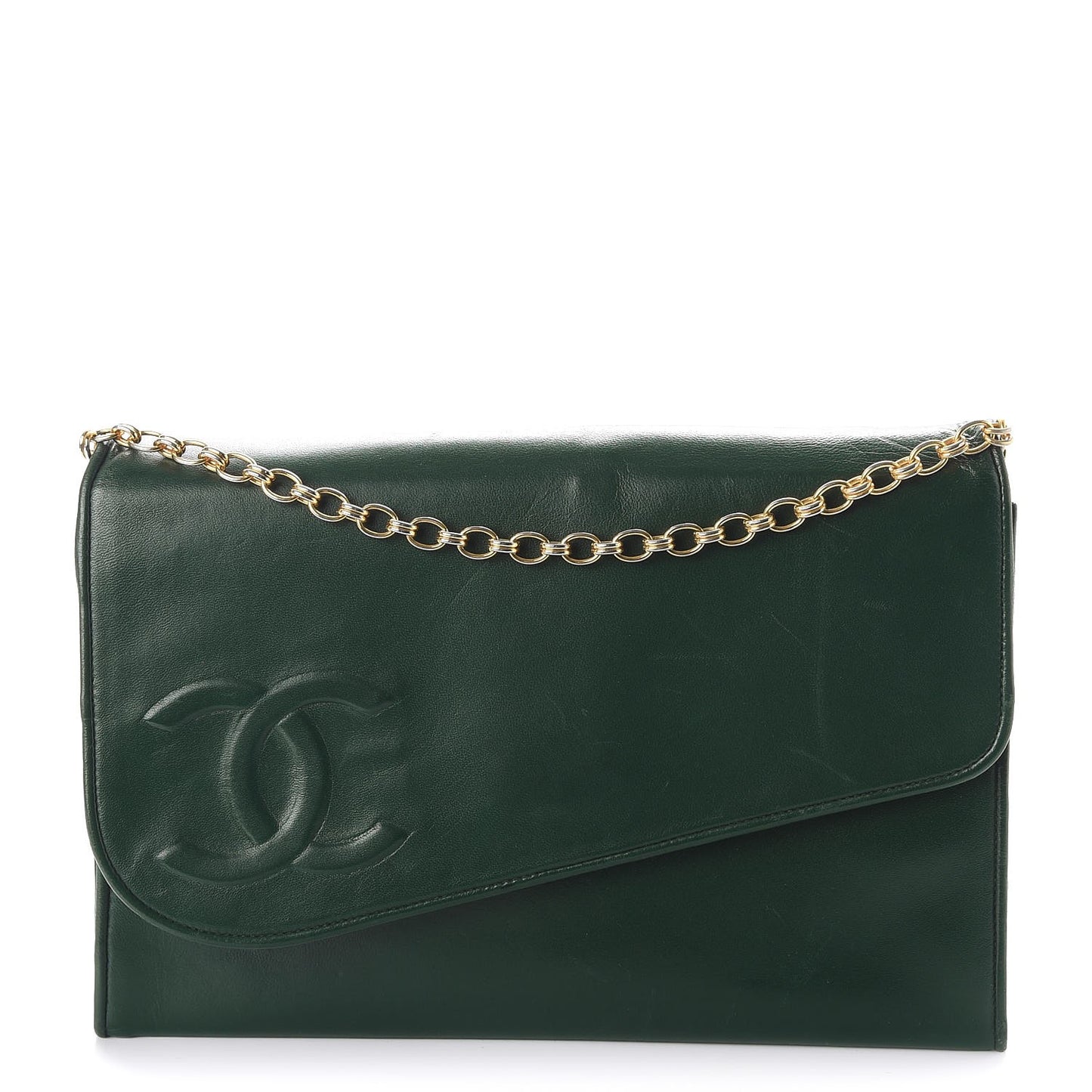 Lambskin CC Single Flap Green