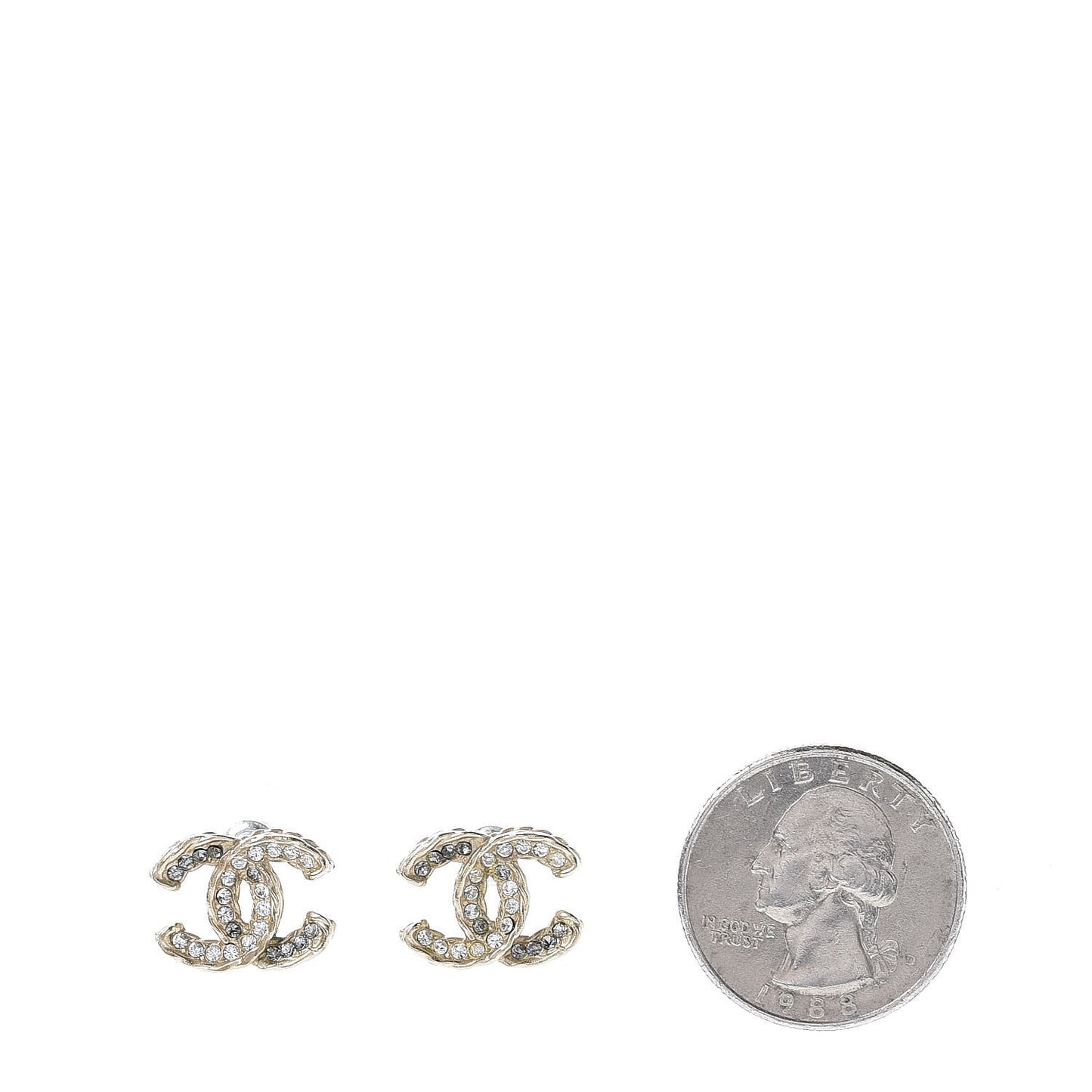Crystal Timeless CC Earrings Gold