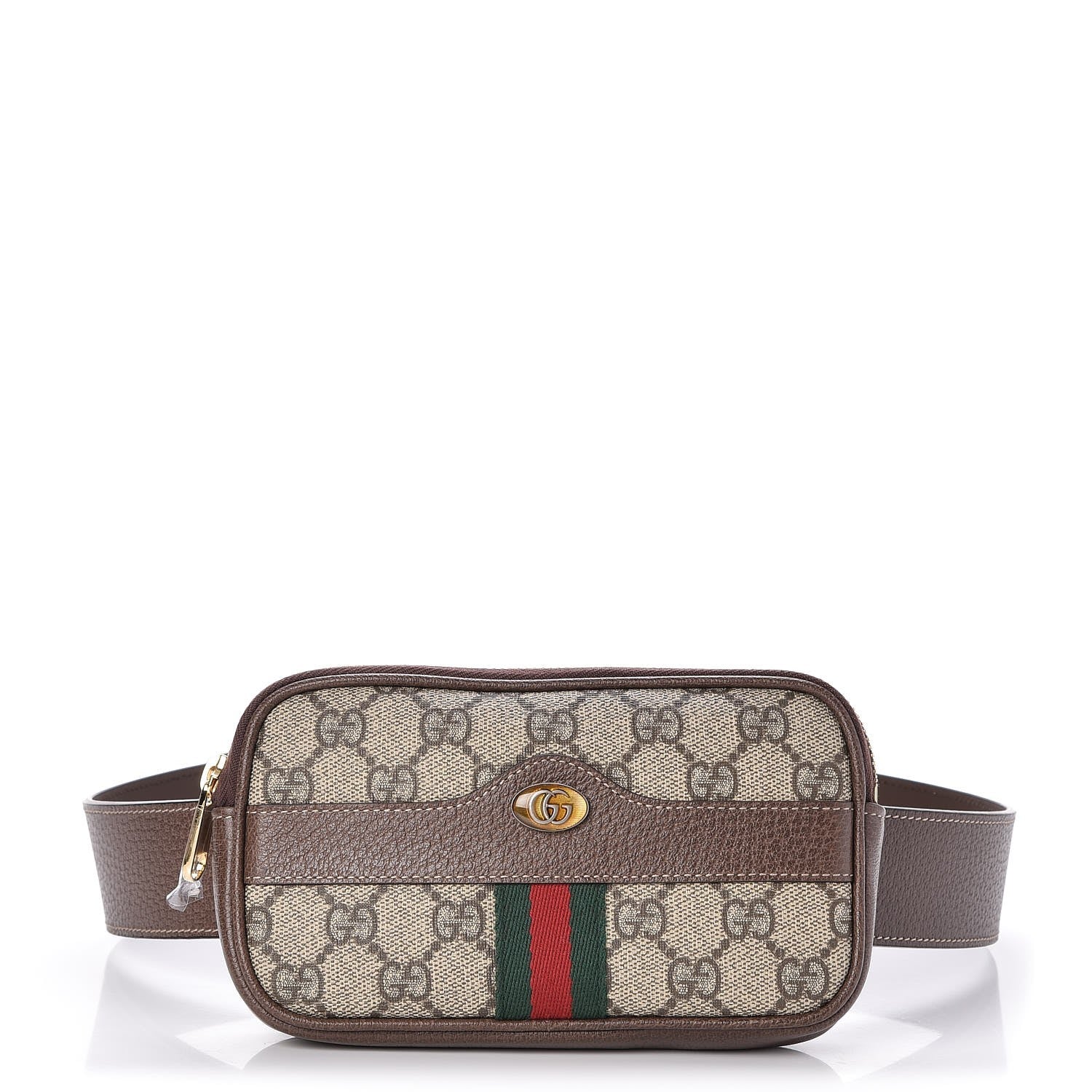 Gucci GG Supreme Monogram Ophidia Belted iPhone Case 85 34 Dark Brown 1 of 10