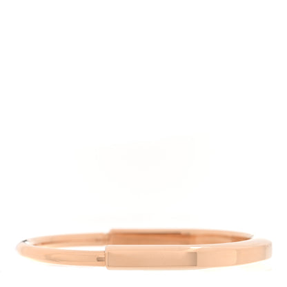 Tiffany 18K Rose Gold Tiffany Lock Bangle Bracelet 2 of 6