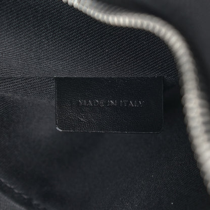 Celine Canvas Calfskin Jacquard Medium Ava Triomphe Shoulder Bag With Strap Black 7 of 9