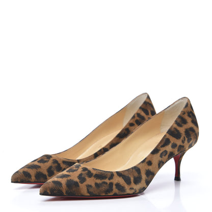 Christian Louboutin Veau Velours Kate 55 Pumps 36 Leopard 4 of 8