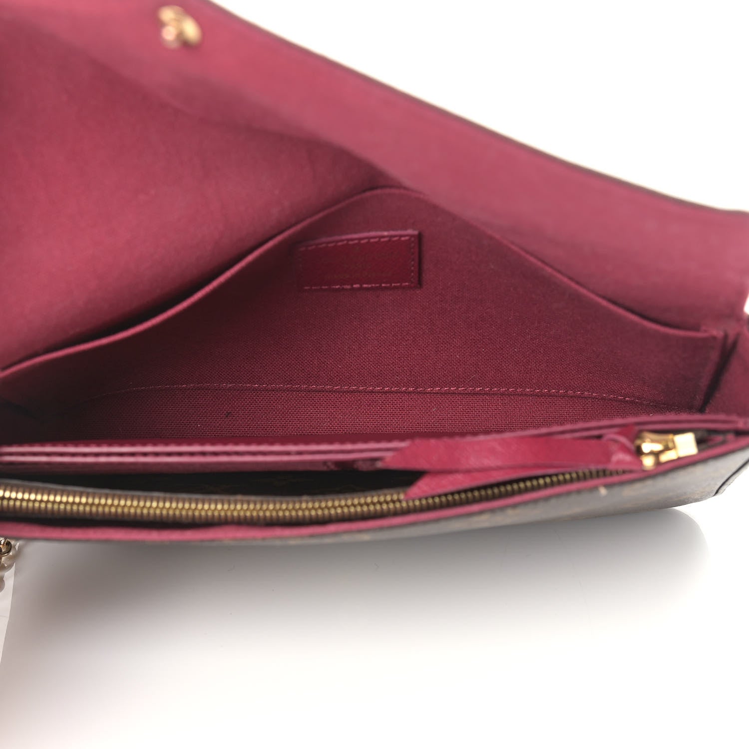 Louis Vuitton Monogram Pochette Felicie Chain Wallet Fuchsia 6 of 18