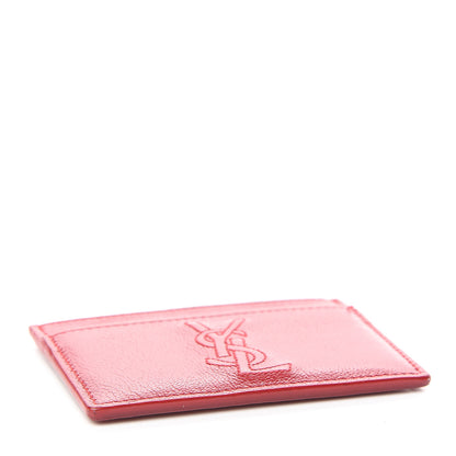 Saint Laurent Textured Calfskin Belle De Jour Card Case Red 3 of 7