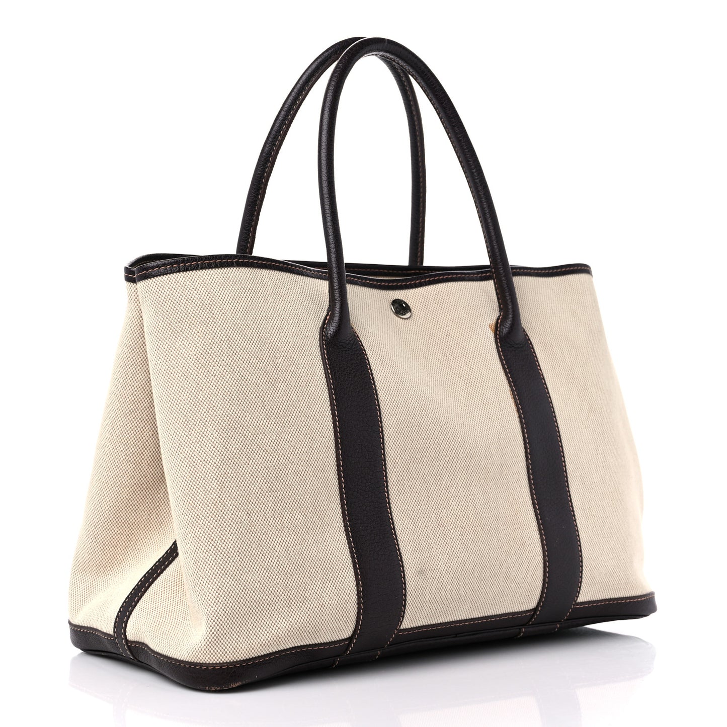 Buffle Skipper Toile Garden Party 36 MM Tote Marron Fonce