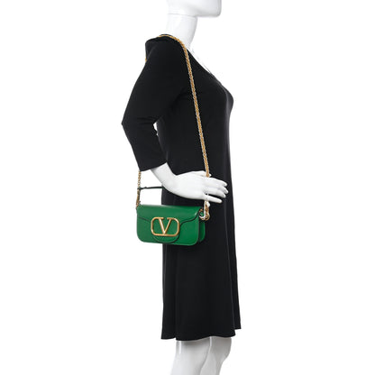 Valentino Garavani Calfskin Vlogo Small Loco Shoulder Bag Gea Green 2 of 10
