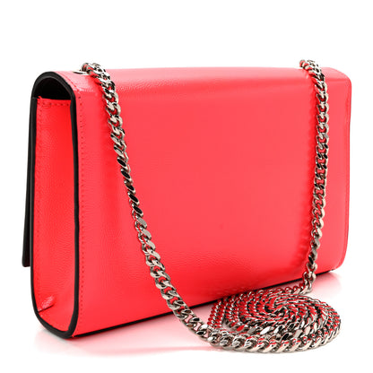 Saint Laurent Patent Grain de Poudre Small Monogram Kate Satchel Neon Pink 3 of 9