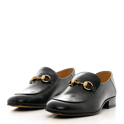 Gucci Goatskin Womens Horsebit Mid-Heel Loafers 38 Black 3 of 11