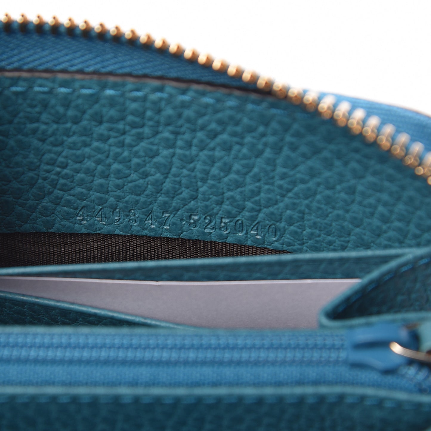 Dollar Calfskin GG Zip Around Wallet Deep Cobalt