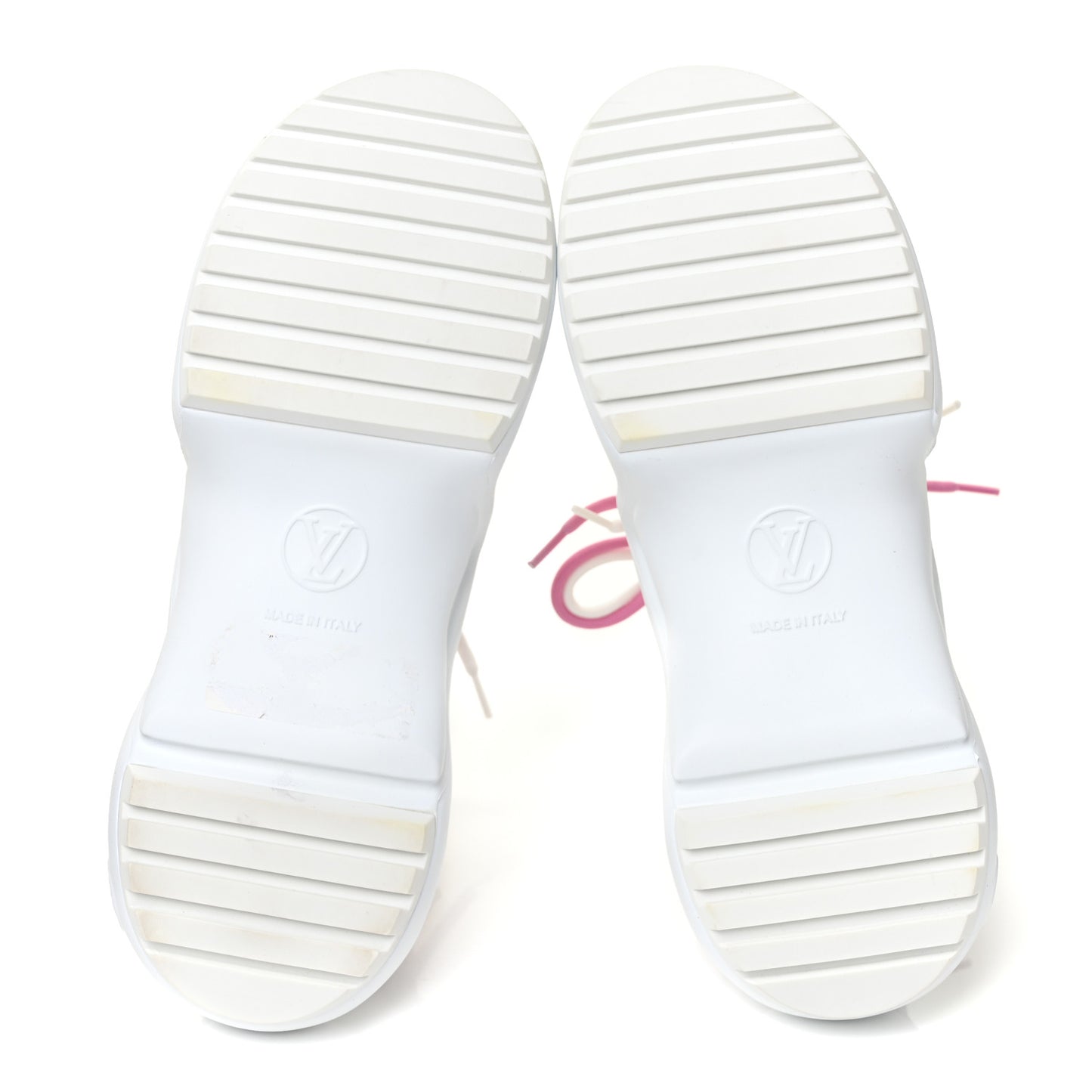 Calfskin Technical Nylon LV Archlight Sneakers 36 White Pink Yellow