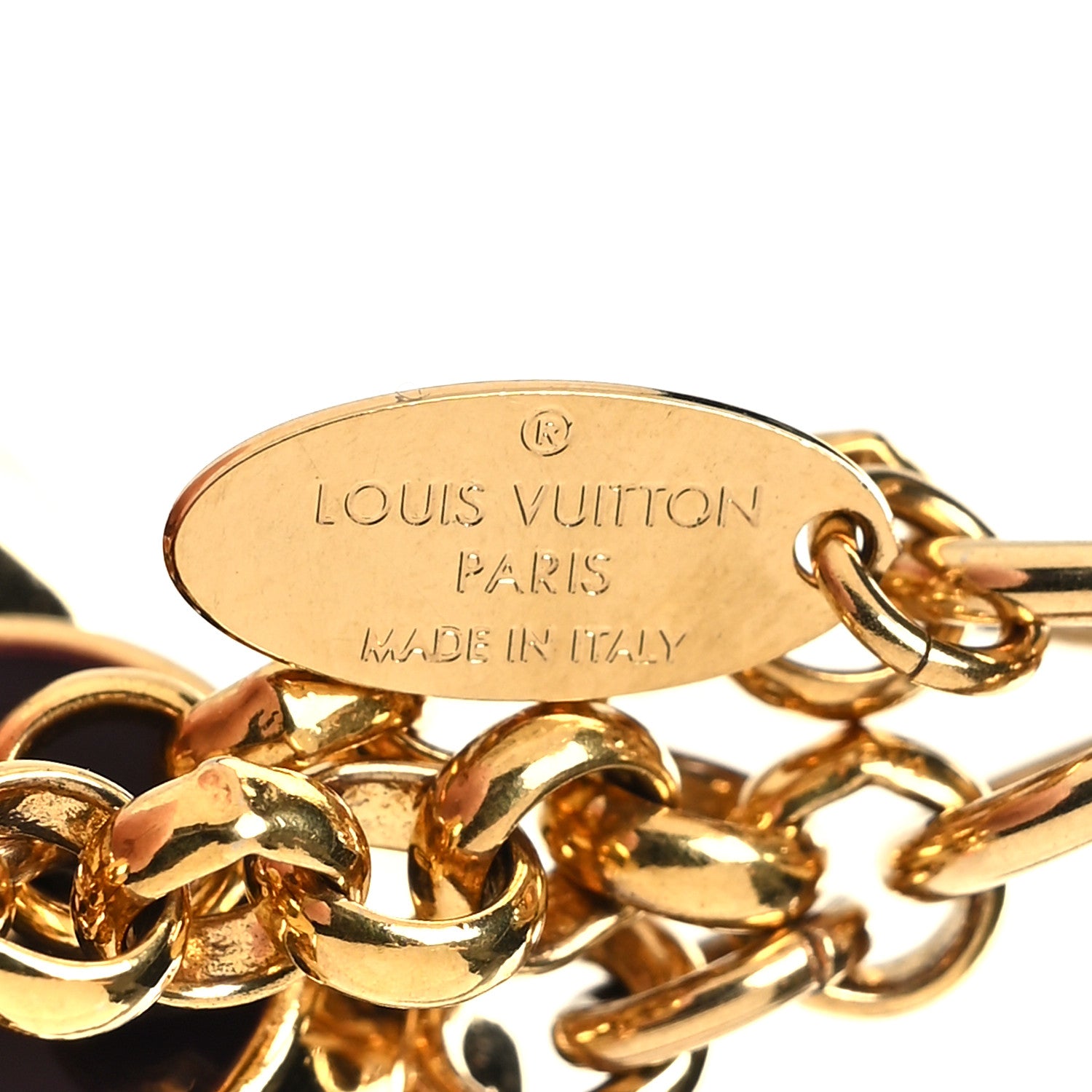 Louis Vuitton Metal Enamel Fleur De Monogram Bag Charm Dore 3 of 4