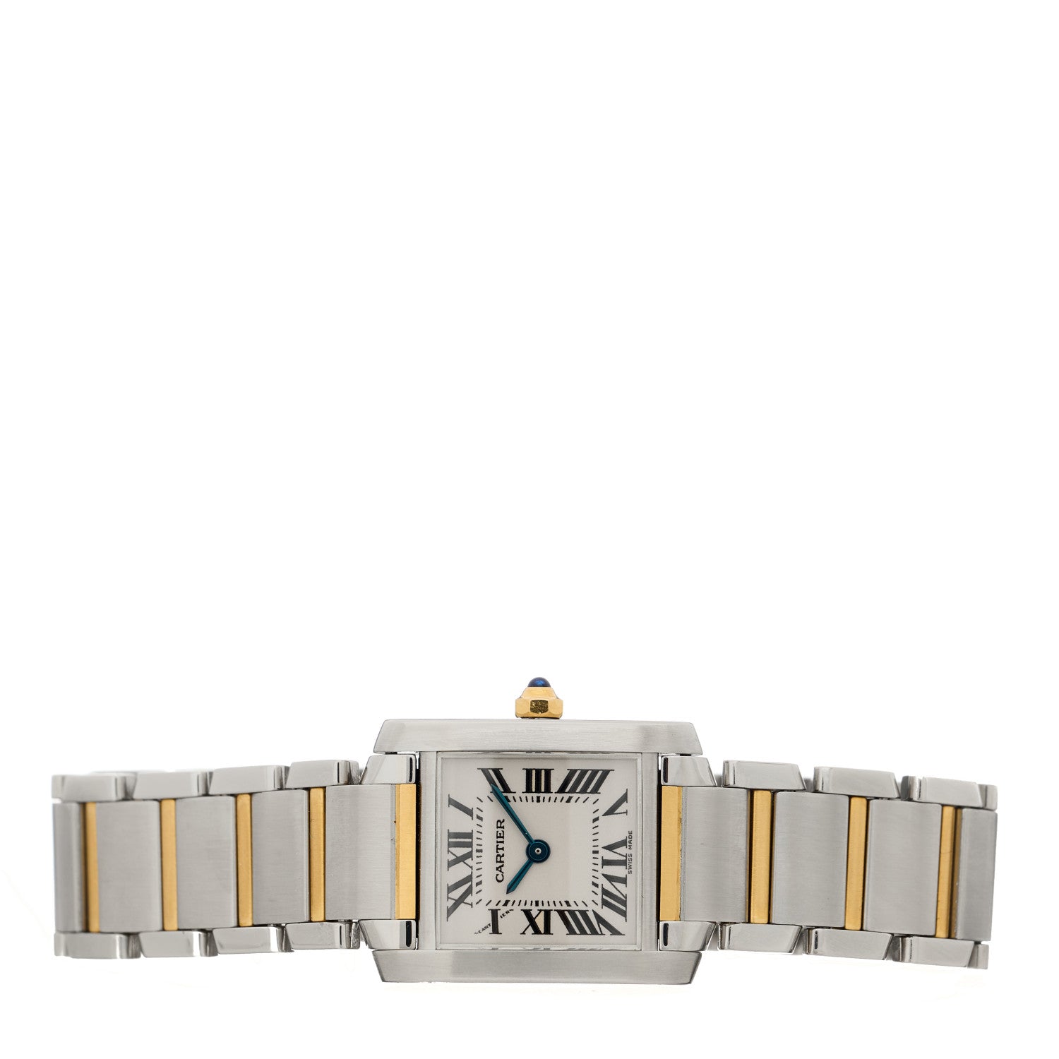 Cartier Stainless Steel 18K Yellow Gold 20mm Tank Francaise Quartz Watch 2 of 4