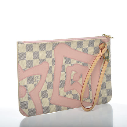 Louis Vuitton Damier Azur Tahitienne Neverfull MM GM Pochette 2 of 7