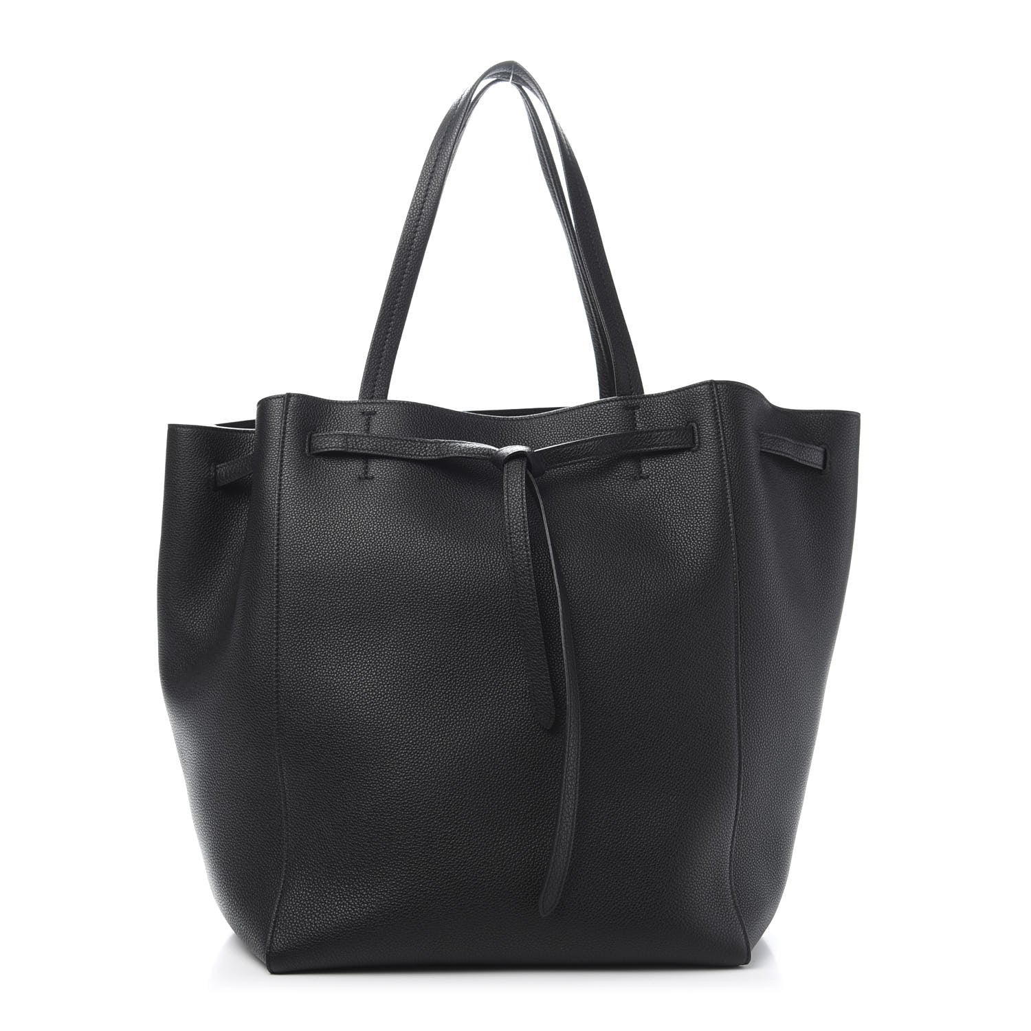Celine Soft Grained Calfskin Medium Belt Cabas Phantom Black 1 of 11