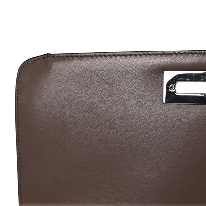Salvatore Ferragamo Calfskin Gancini Embossed Trifolio Bag Caraway Seed 8 of 8