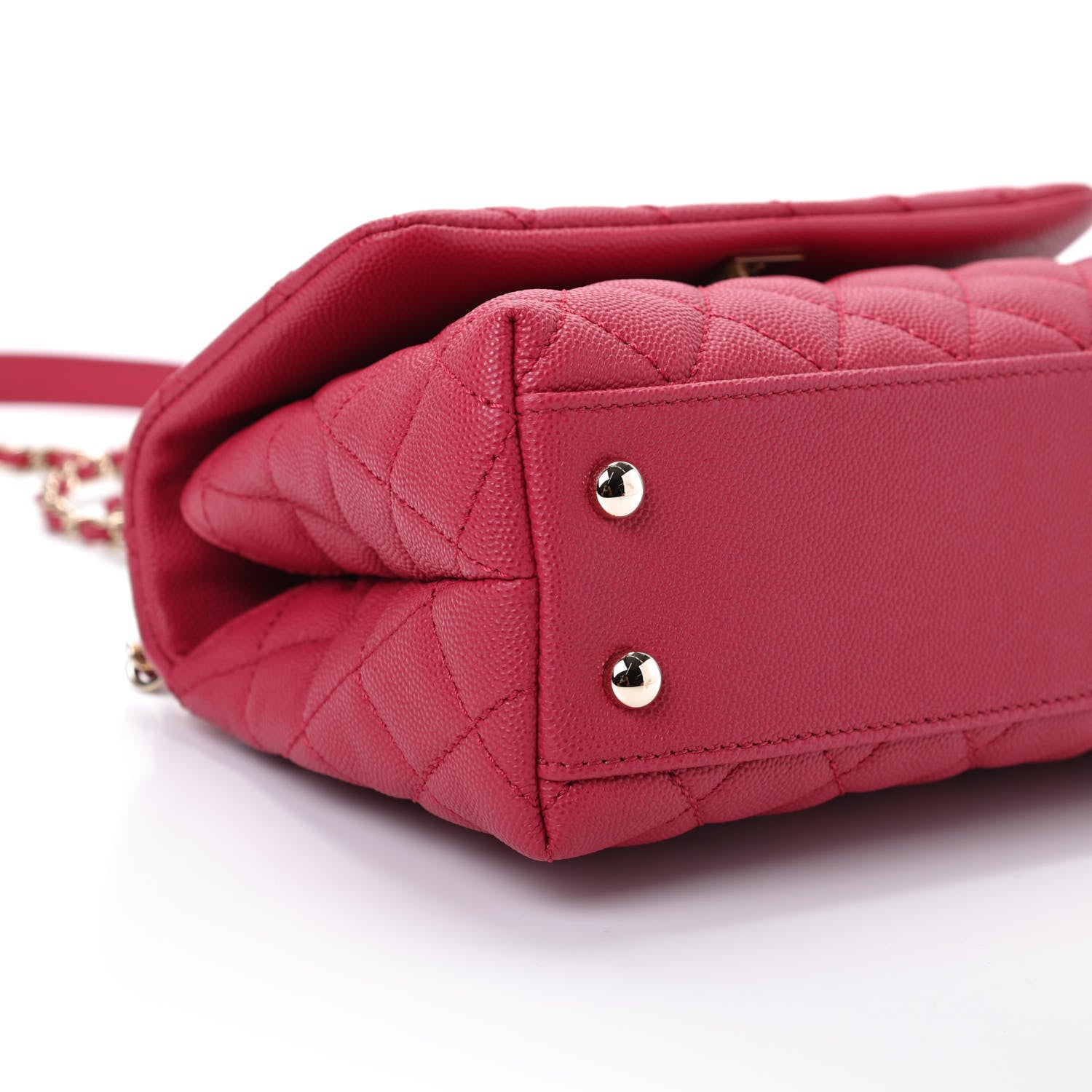 Chanel Caviar Quilted Mini Coco Handle Flap Fuchsia 6 of 10