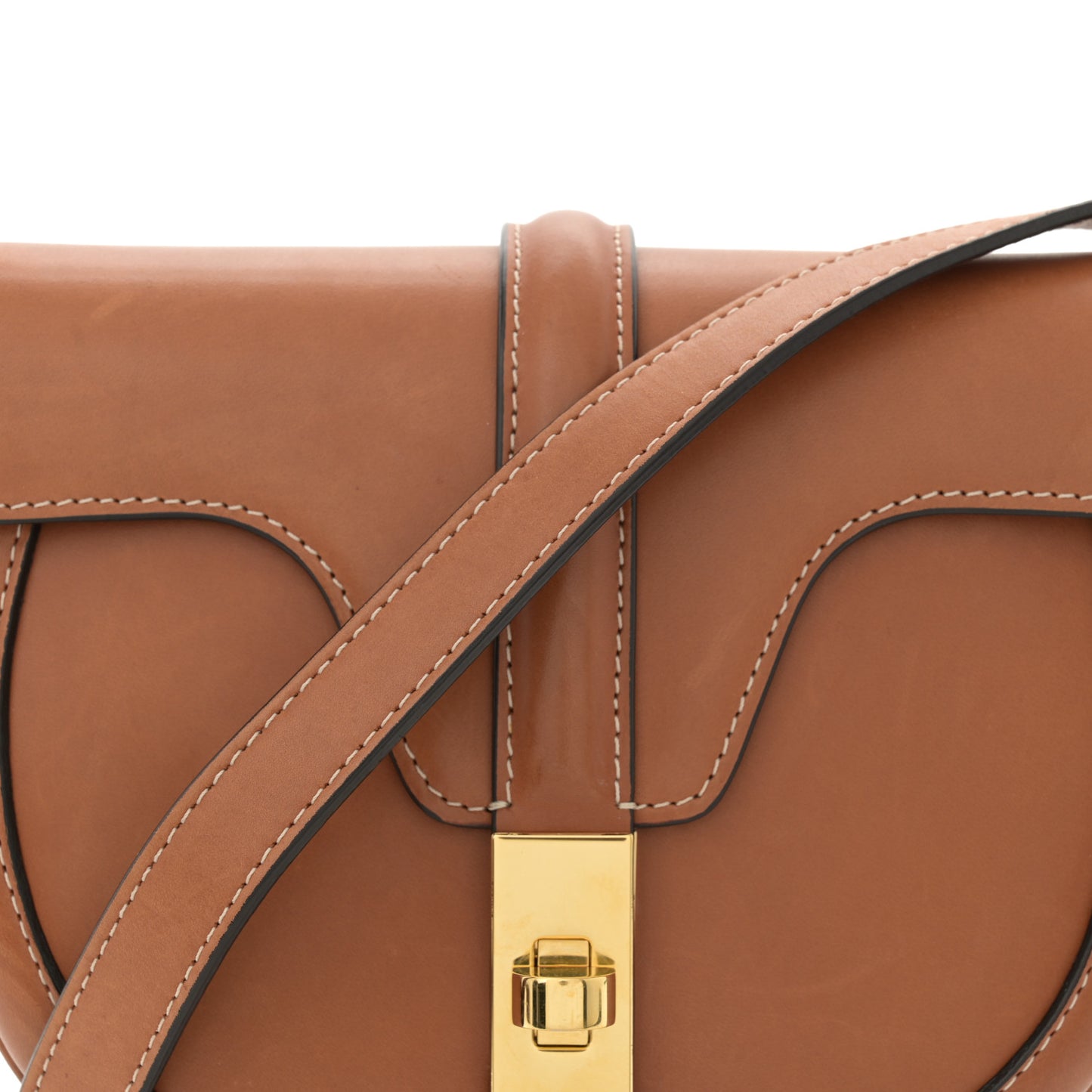 Natural Calfskin Besace Small 16 Tan