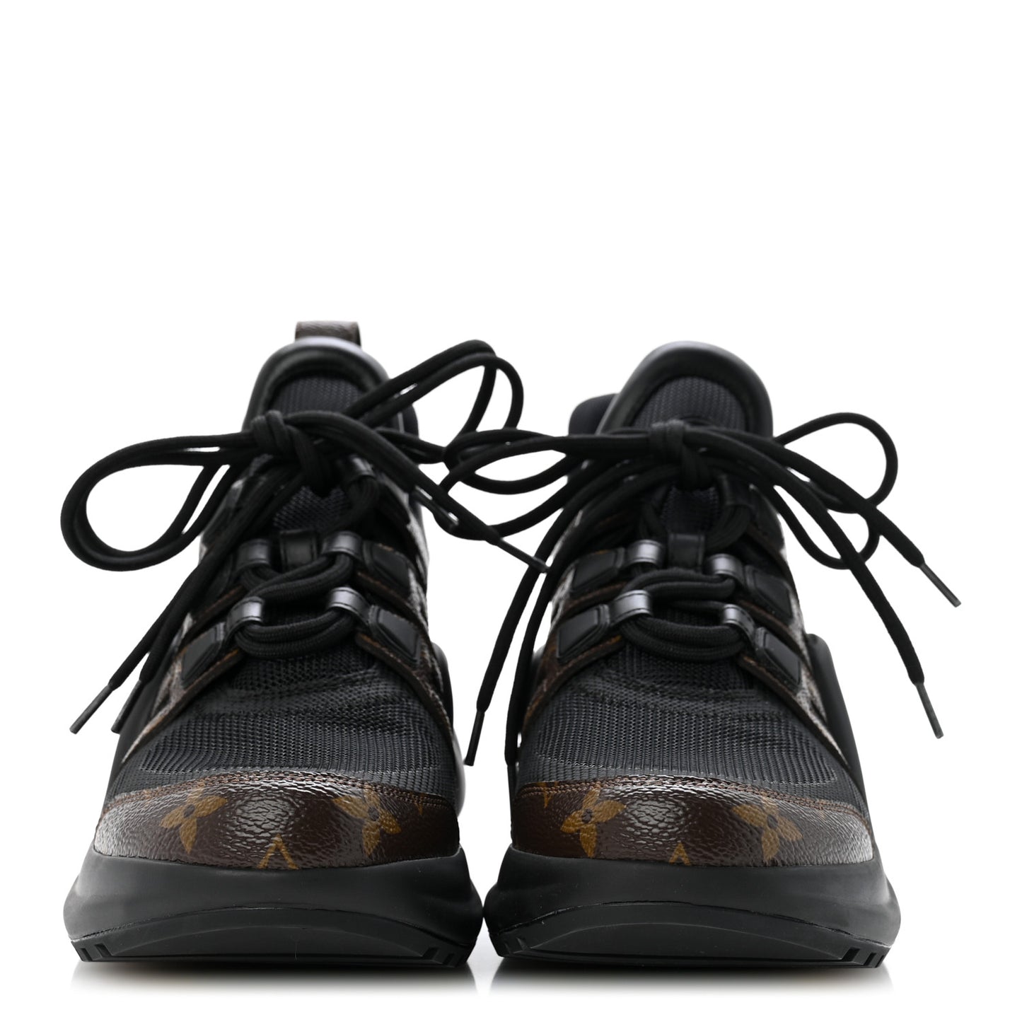 Calfskin Patent Monogram LV Archlight Sneakers 38.5 Black