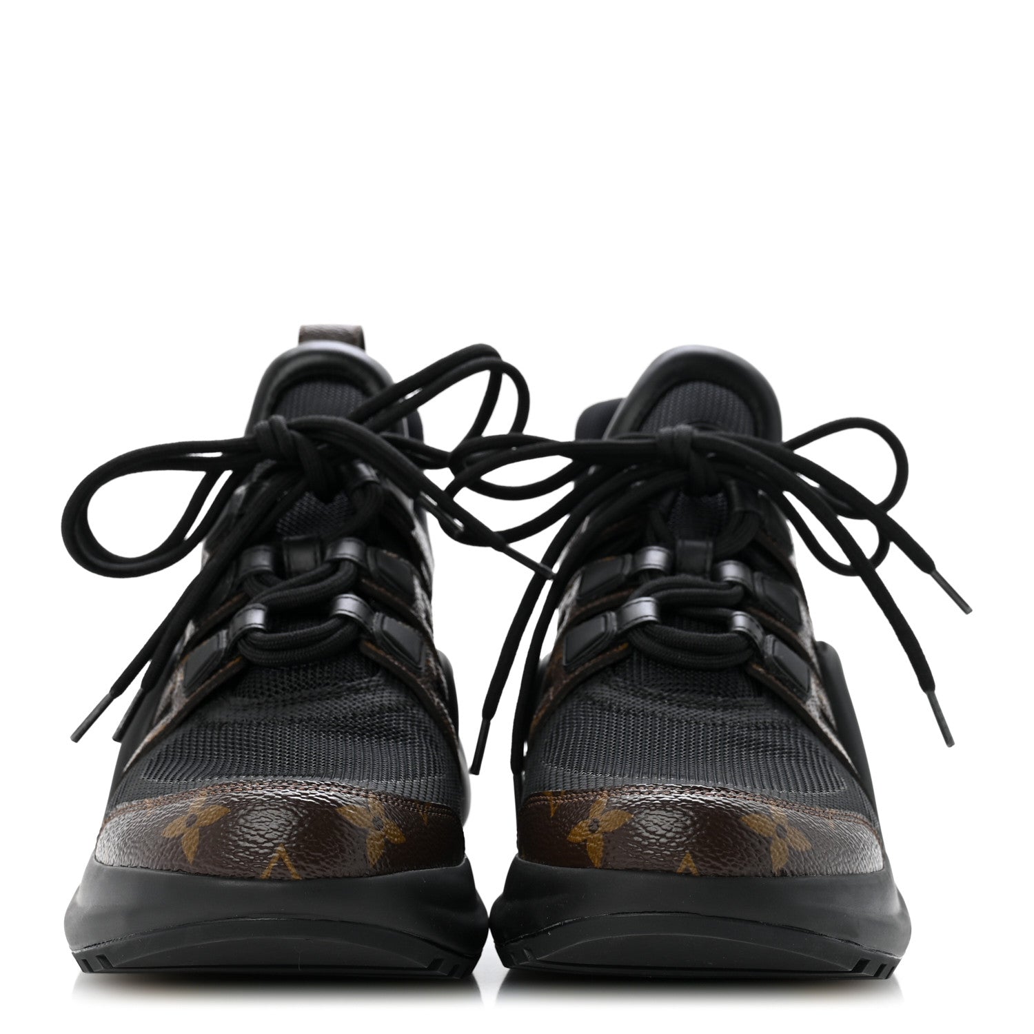 Louis Vuitton Calfskin Patent Monogram LV Archlight Sneakers 38.5 Black 3 of 9