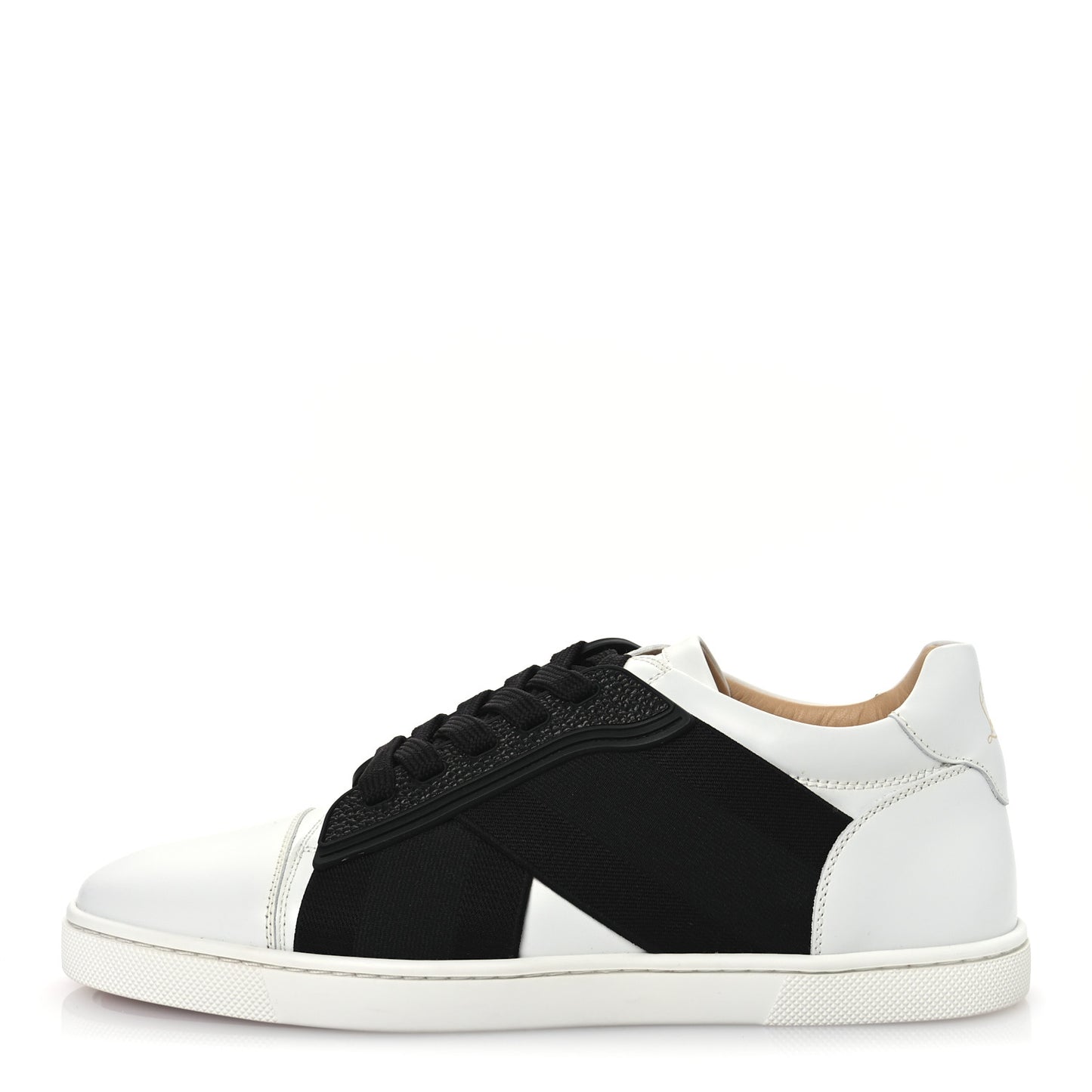 Calfskin Elastikid Donna Flat Sneakers 37 Bianco Black