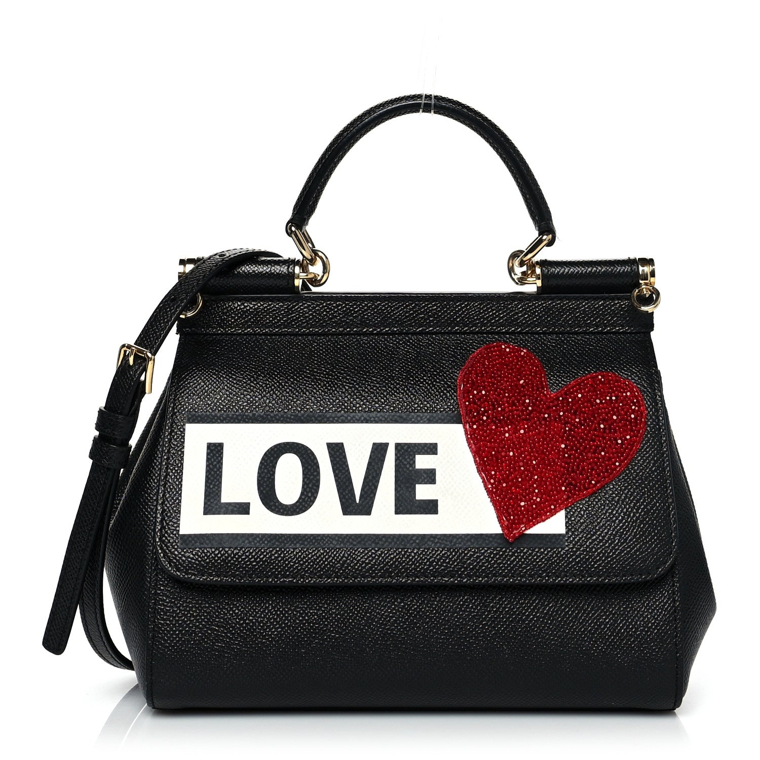 Dolce & Gabbana Dauphine Love Small Miss Sicily Satchel Black 1 of 9