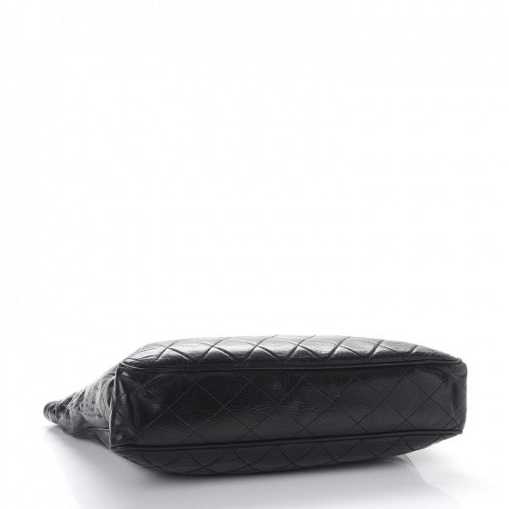 Lambskin Shopping Tote Black