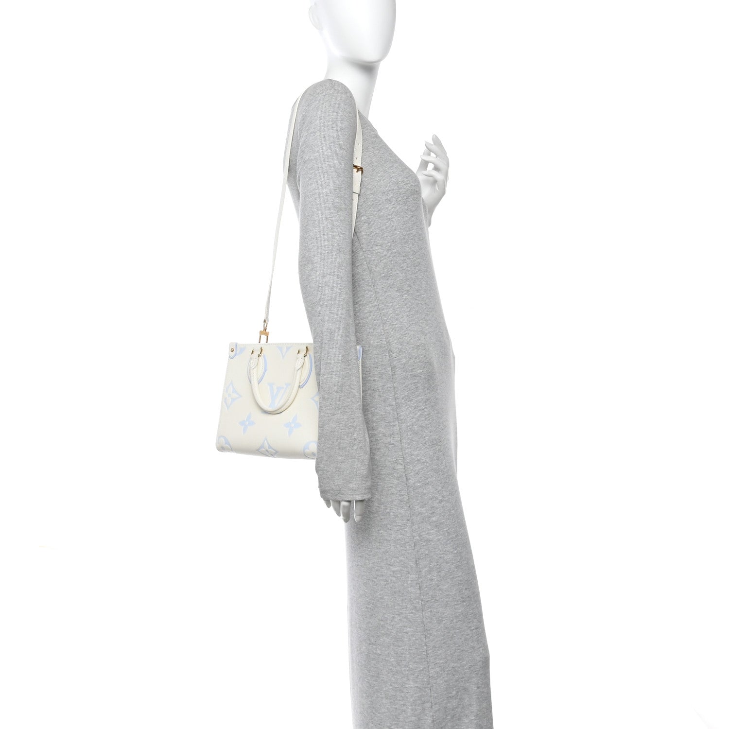 Louis Vuitton Empreinte Monogram Giant Onthego PM Latte Candy Blue 2 of 9