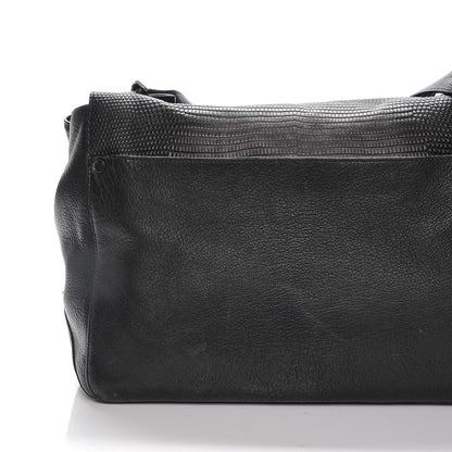 Proenza Schouler Calfskin Lizard Embossed Large Courier Bag Black 14 of 18