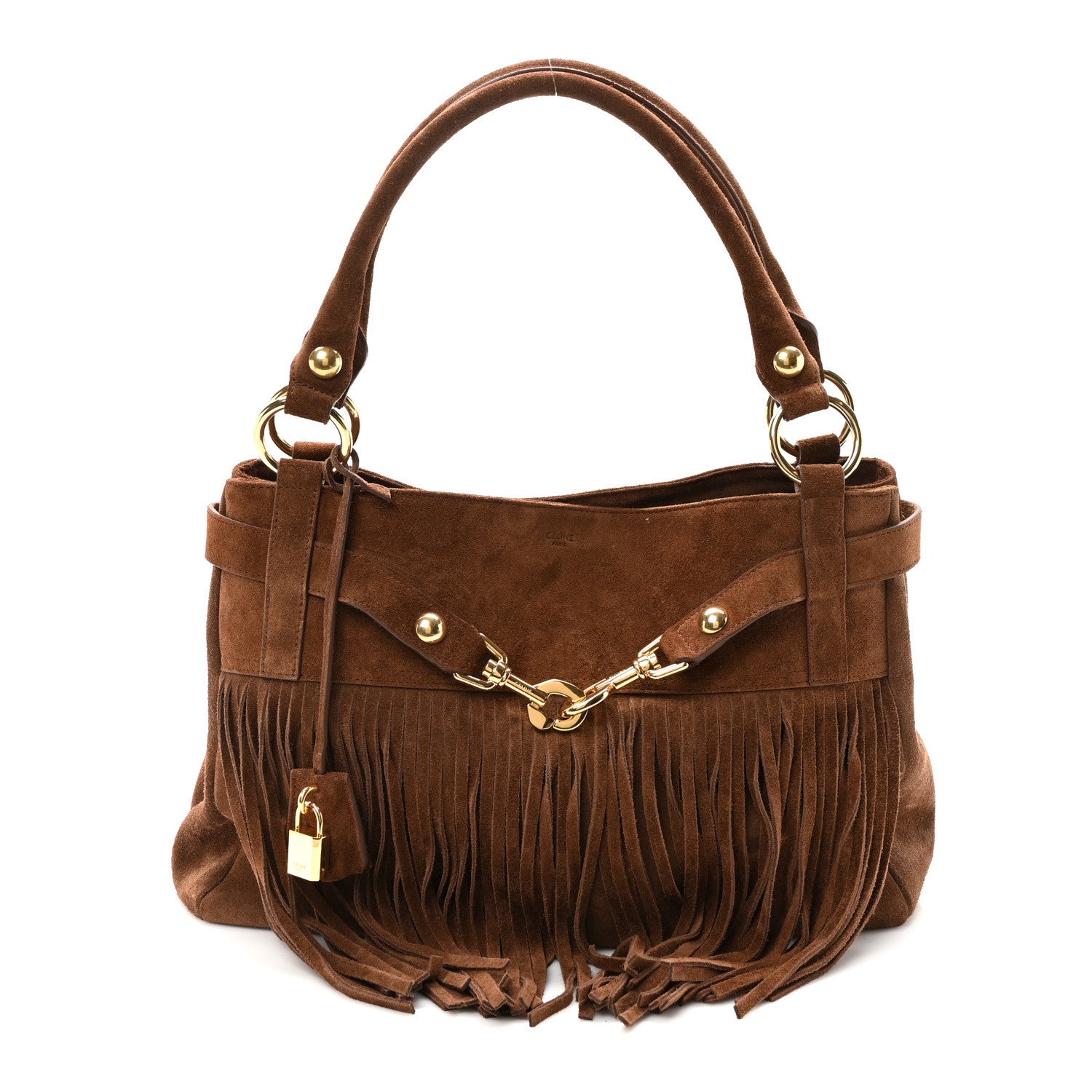 Celine Suede Calfskin Fringe Medium Annabel Brown 1 of 10