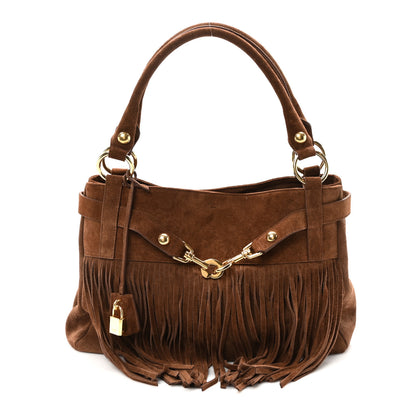 Celine Suede Calfskin Fringe Medium Annabel Brown 1 of 10