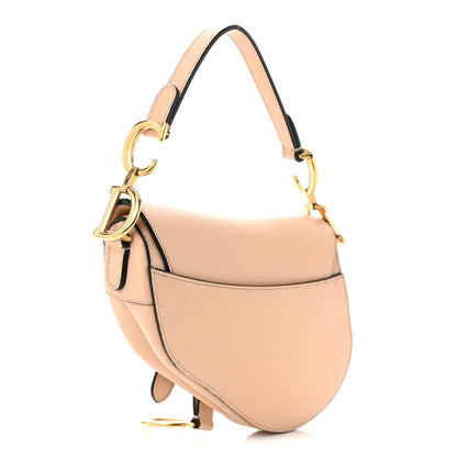 Christian Dior Grained Calfskin Mini Saddle Bag Beige 3 of 10