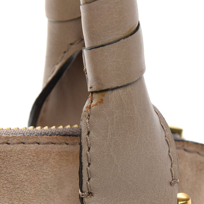 Chloe Suede Calfskin Braided Medium Marcie Satchel Motty Grey 9 of 12
