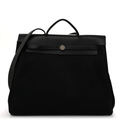 Hermes Toile Vache Calfskin Herbag 39 MM Black 1 of 12
