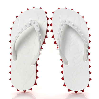 Christian Louboutin Rubber Spike Super Loubi Donna Flip Flop 36 White 2 of 12