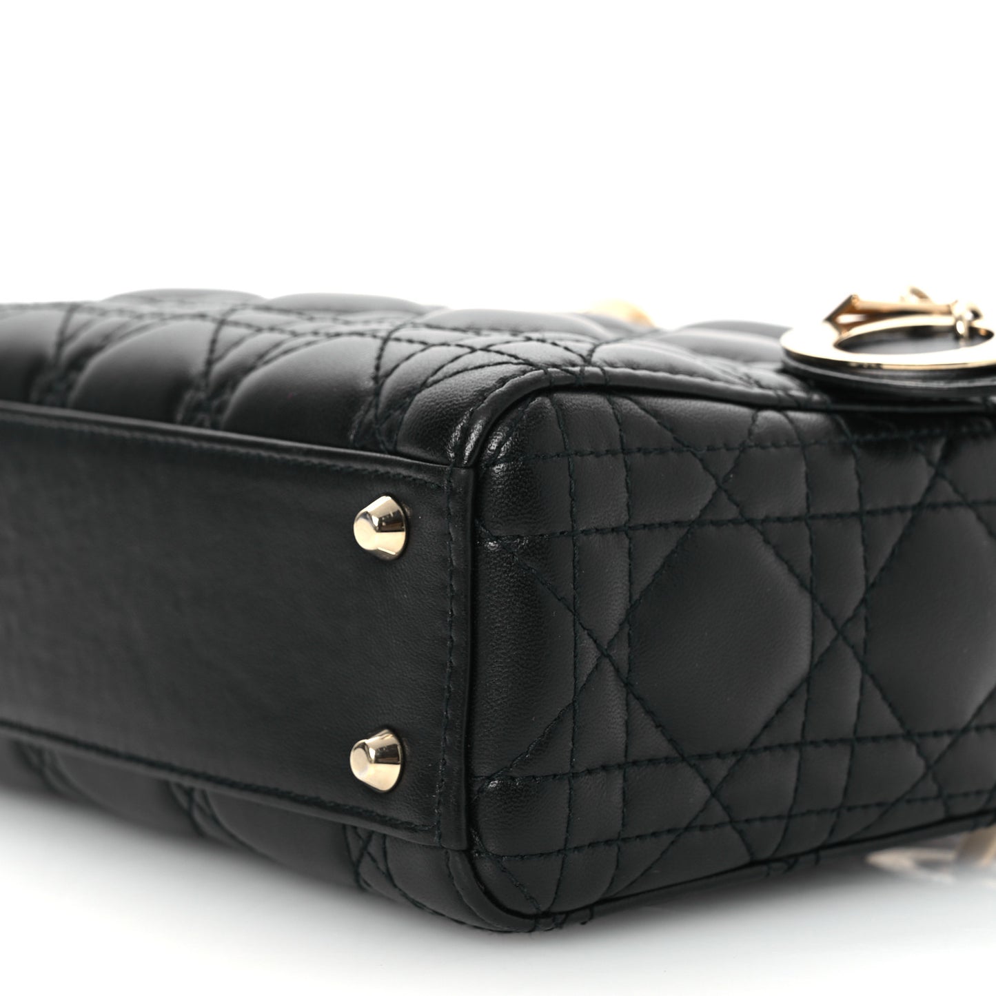 Lambskin Cannage Mini Lady Dior Black