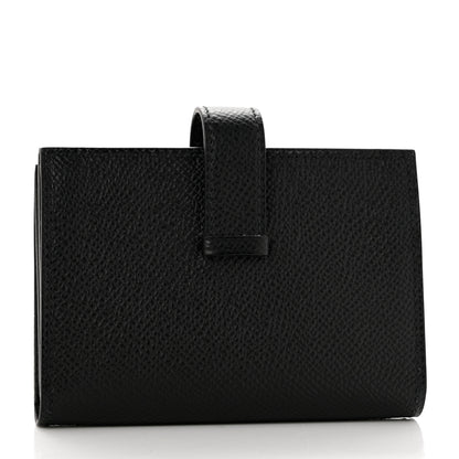 Hermes Epsom Monochrome Bearn Card Holder Wallet Black 3 of 8