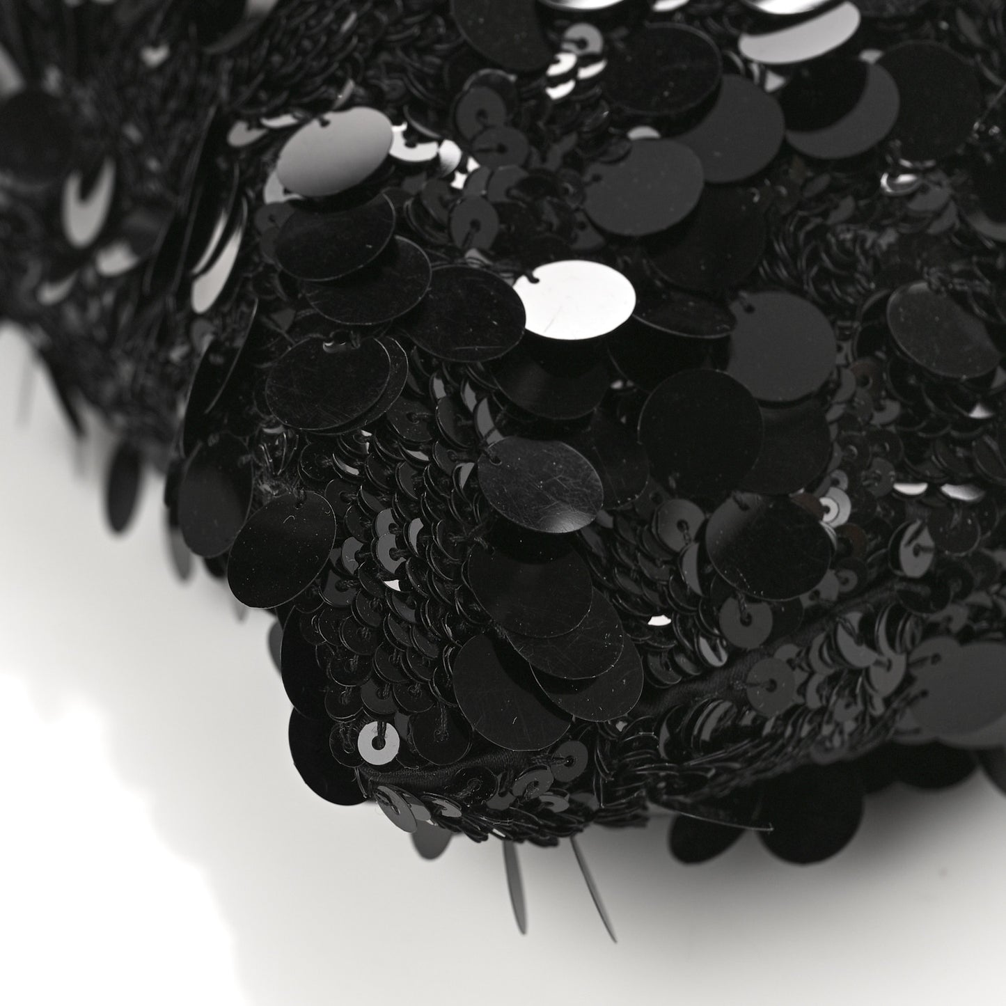 Sequin Shopping Tote Black